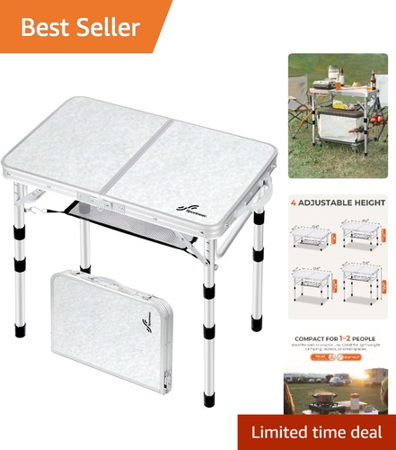 Adjustable camping table small - adjustable,