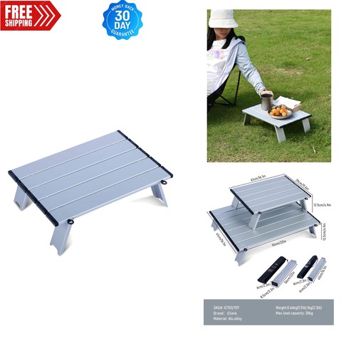 Silver aluminum mini folding - silver,