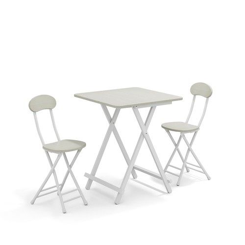 Folding table with - table, chairs