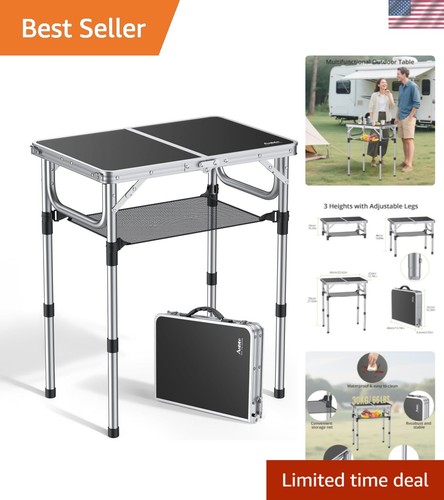 Folding camping table - folding,