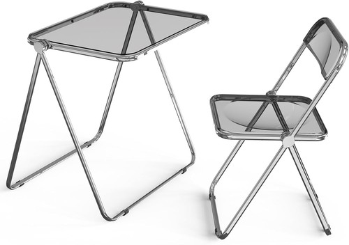 Grey acrylic foldable - table, &