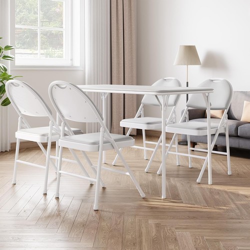 Piece folding table chairs - 5-piece,