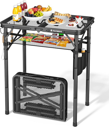 Folding grill table - folding, for