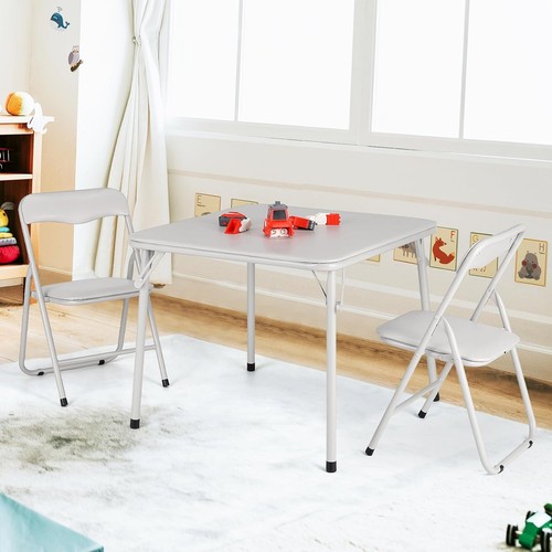 Metal folding table and chair - table,